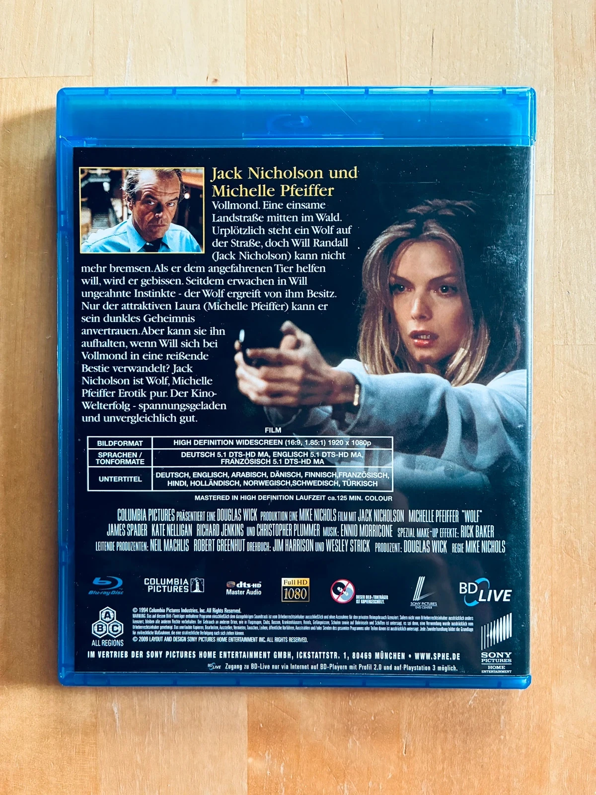 Blu-ray Wolf Jack Nicholson Duitse import. – photo 3